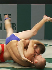 Paul Wagner and Sebastian Keys battle it out on the mat to see who gets humiliated and fucked doggie style.