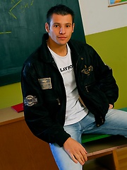 Brunette euro boy James Jones