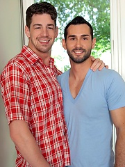 Andrew Stark and Trevor Cash make a great pair.  They both have adorable good looks.  They both have smooth muscular jock bodies.  Both give you that