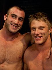 Real-life couple Spencer Reed and Phillip Aubrey doing a BDSM scene for the first time.