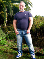 Silver dad Brent Cage outdoors