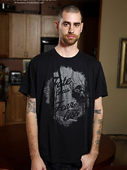 Tattooed lad Evan Mansfield