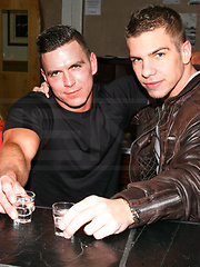 3 horny studs in a group sex scene