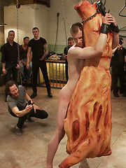 Big stud gets his ass pulverized in the slaughterhouse
