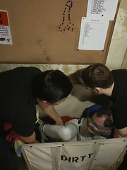 Captured Baseball Stud gets Edged in the Locker Room