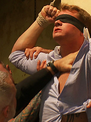 Bound and suspended upside down while brutally fucked