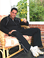 During an afternoon nap, Marcello has a wet dream and has to grab his hard dick and play