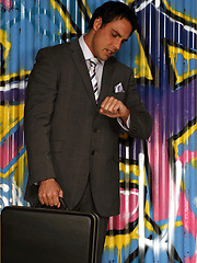 Marcello forced to strip and masturbate by street robber