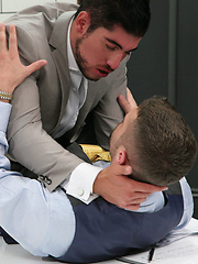Guys in suits fucking. Adam Wirthmore, Leo Domenico.