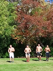 Tight Ends. Damian West, Tyler Torro, James Huntsman and Noah Rods