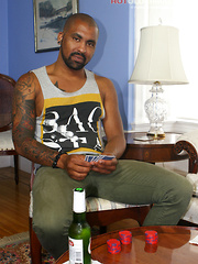 Ebony tatooed stud Drew Vergas