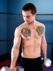 Steven Russel shoots a load