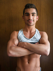 Lukas Valentine prepares for his first bareback scene